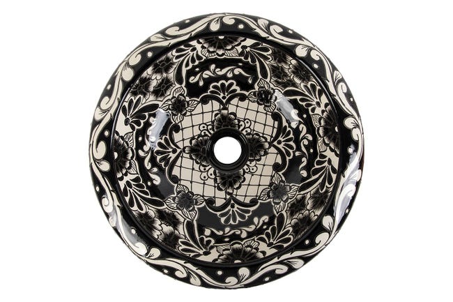 Lavabo sur colonne mexicain Talavera en céramique artisanale - Cato rose - - Canada Lavabo sur colonne mexicain Talavera en céramique artisanale - Cato rose - - Canada