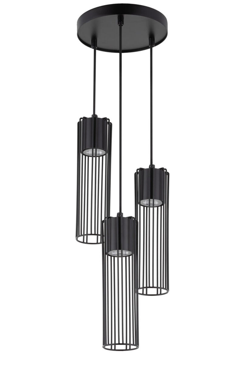 Lampa wisząca Fobia czarna 3xGU10x25W dekoracyjna wym: 100 x 20 x 20 cm metal SIGMA