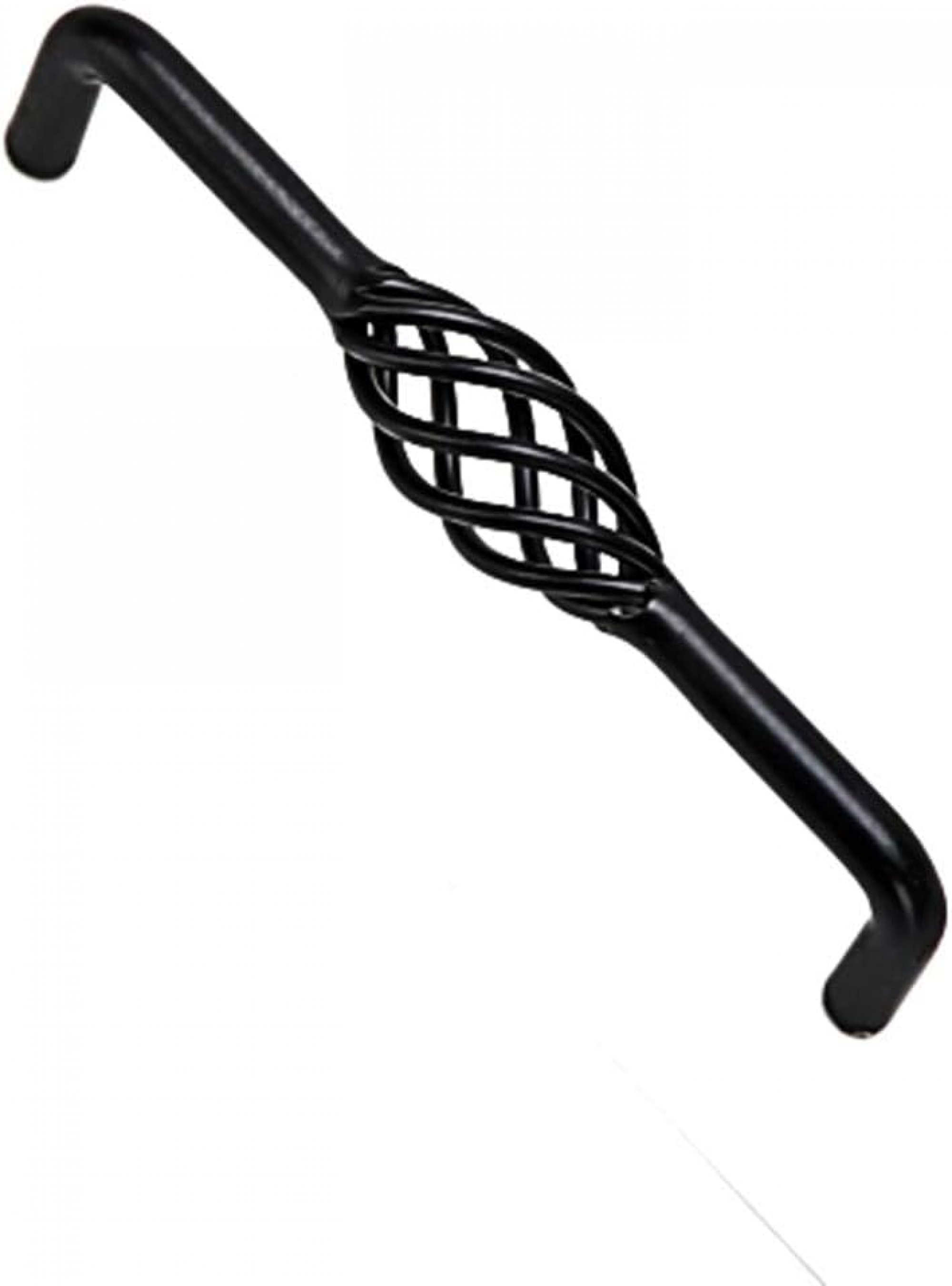 Uchwyt meblowy Birdcage Twisted Handle, 160 mm od środka do środka (czarny)