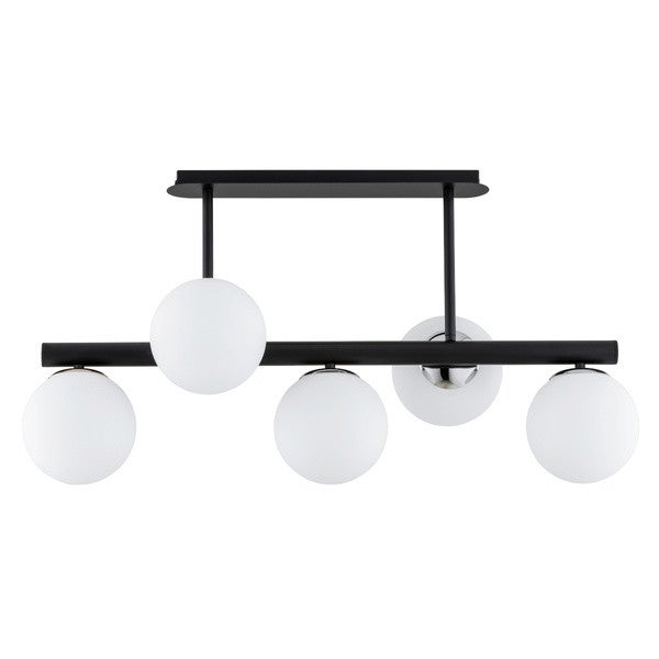 Lampa wisząca TUKANE czarna-chromowana 5 x E14 x 10W wym: 43 x 25 x 81 cm Alfa