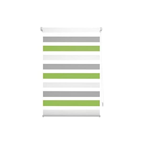 Blindecor | estor enrollable easyfix sin herramientas - medida estor: 57x180- medida tela estor: 54x175 - estor gris - pistacho