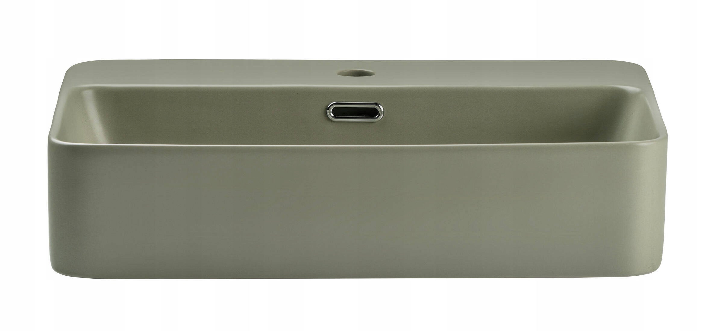 Umywalka nablatowa TRUST 2 OLIVER GREEN 55 cm zielona matowa ceramika - 2