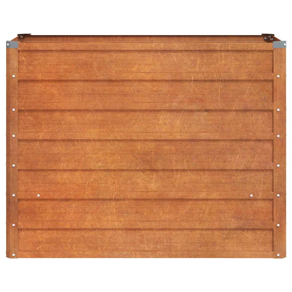 Jardinière - Lit surélevé de jardin - Pot de fleurs rouillé 100x40x77 cm acier corten Couleur évolue n1303l - 4