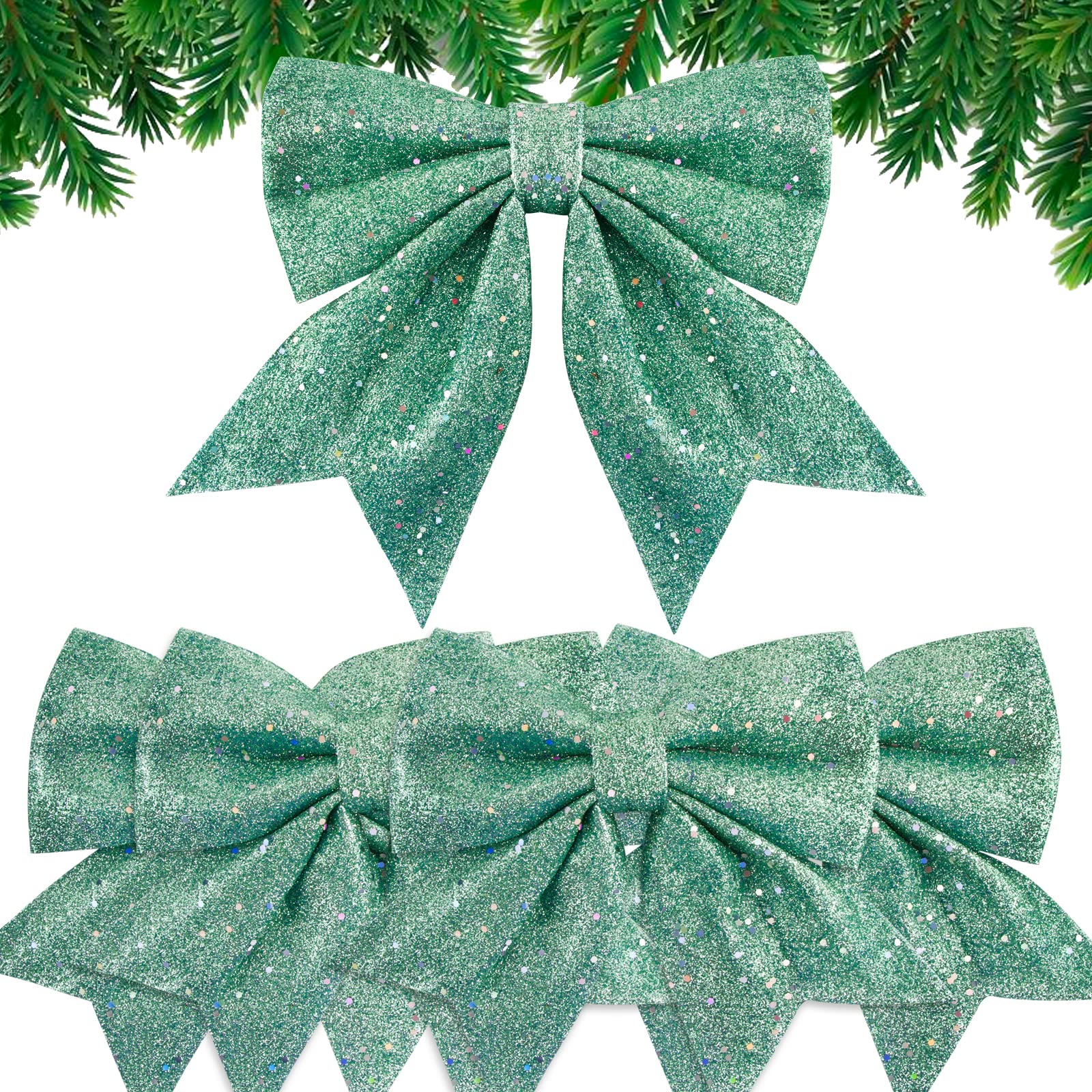 Decorazioni Natalizie A Fiocco - 12 Pezzi In Lino E Flanella, Per Albero Di Natale, Pacchetti Regalo E Finestre
