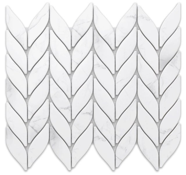 Mosaico in ceramica su rete per bagno o cucina 27.6cm x 33.2cm - Marble Sparrow