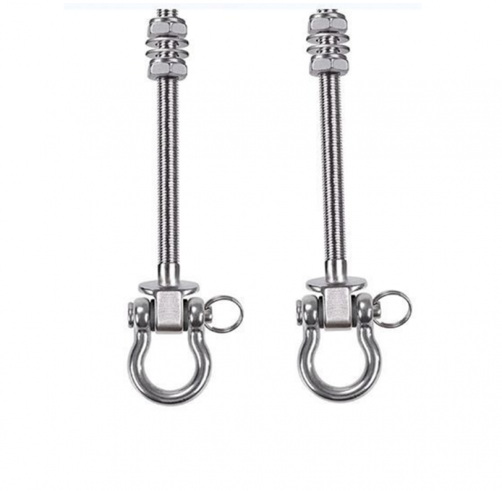 2 szt. haków do huśtawki z łożyskiem, 22,5 cm, obrotowy 180° hak do hamaka, zestaw do mocowania wiszącego krzesła, belka sufitowa, sprzęt do zawieszen