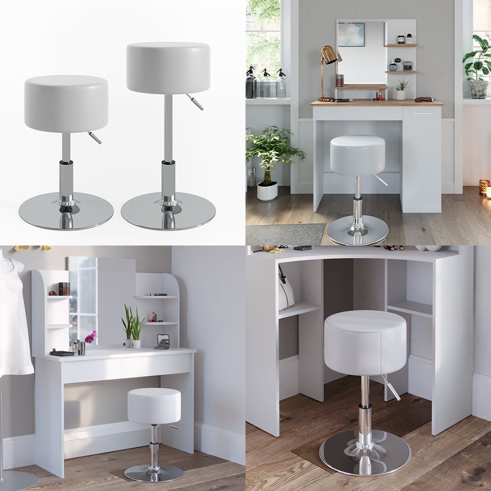 Vicco Stołek Design, Biały, 33.5 x 67 cm do toaletki - 8