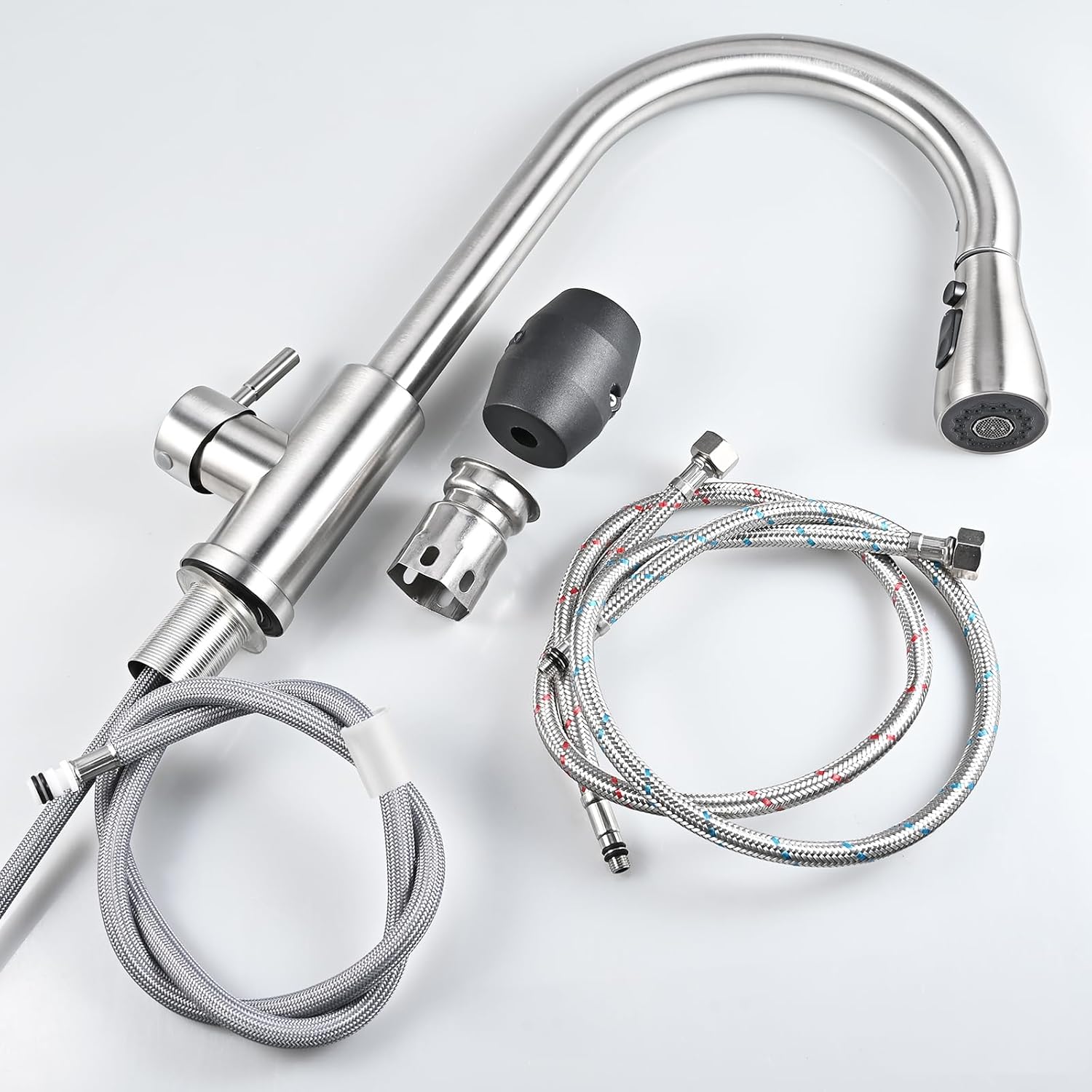 Robinet Cuisine Douchette Mitigeur Cuisine Pivotant à 360° d'Évier à Arc Élevé Robinet de Cuisine en Acier Inoxydable 3 Modes Pulvérisateur - 5