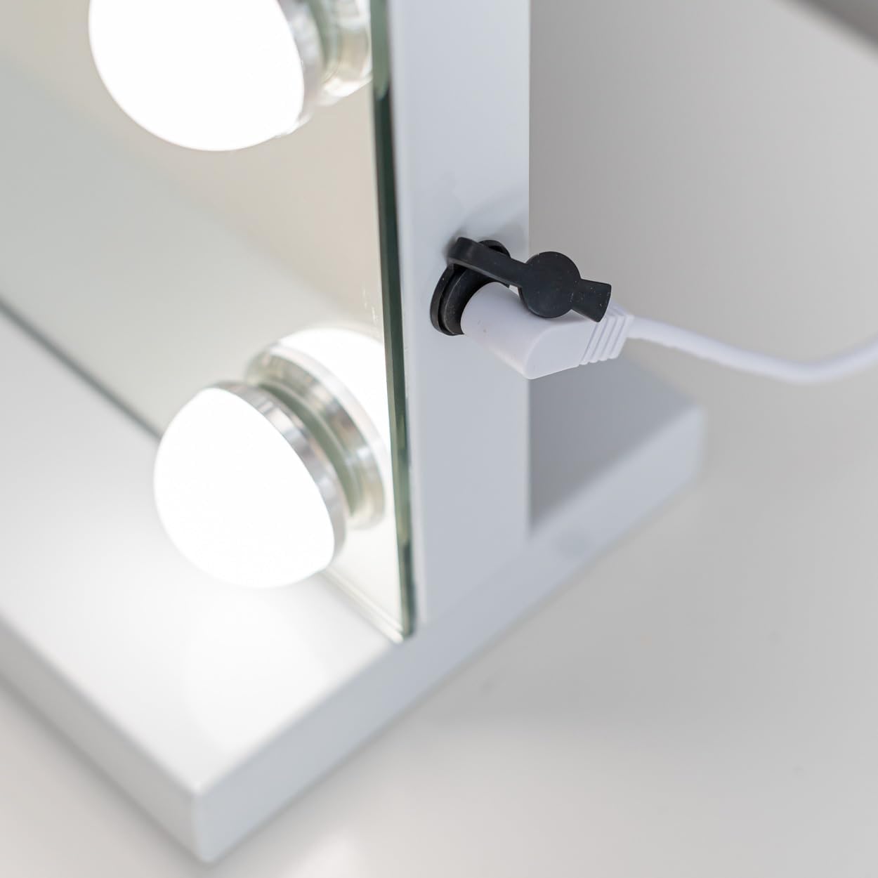 Flamingueo Miroir de Maquillage 15 Led 3 Modes 58x43x12cm Blanc - 7