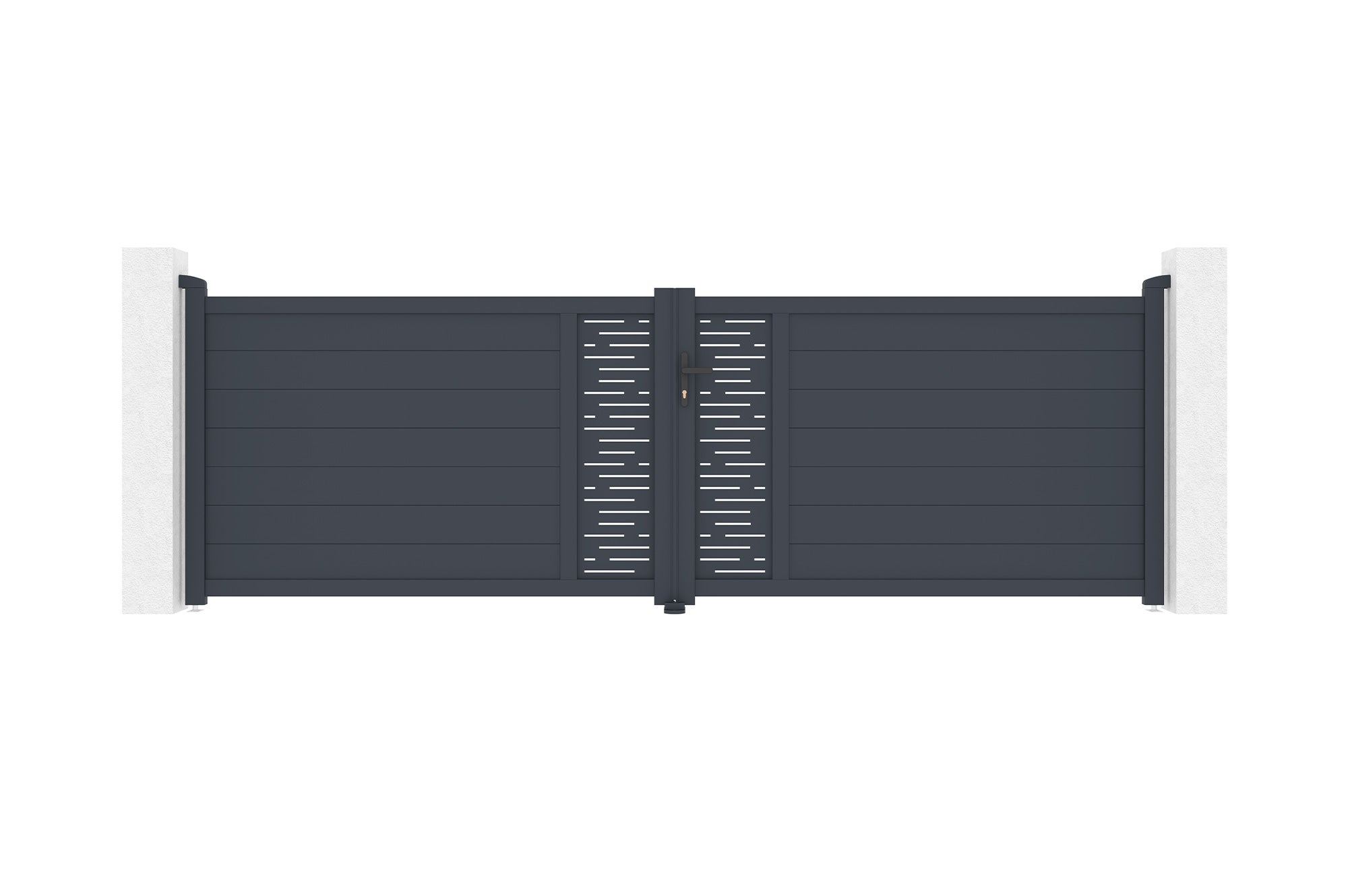 Brama skrzydłowa 4m ARLBERG H.120 aluminium szare