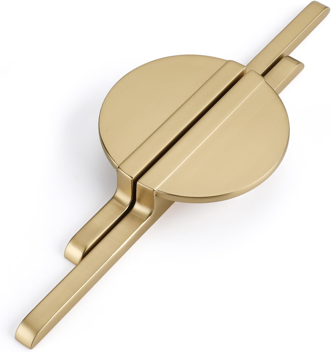 Uchwyty do szafek, uchwyty do drzwi w kształcie półksiężyca, otwór środkowy z tyłu 2-1/2", 2 sztuki (złote)