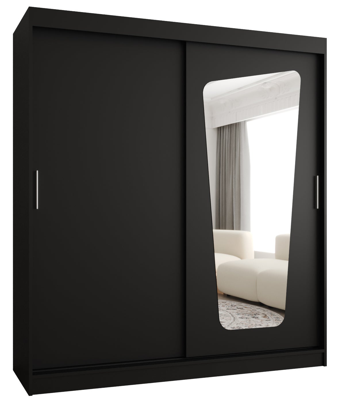 Szafa przesuwna garderoba MOKA 180 x 62 x 200 cm Czarny