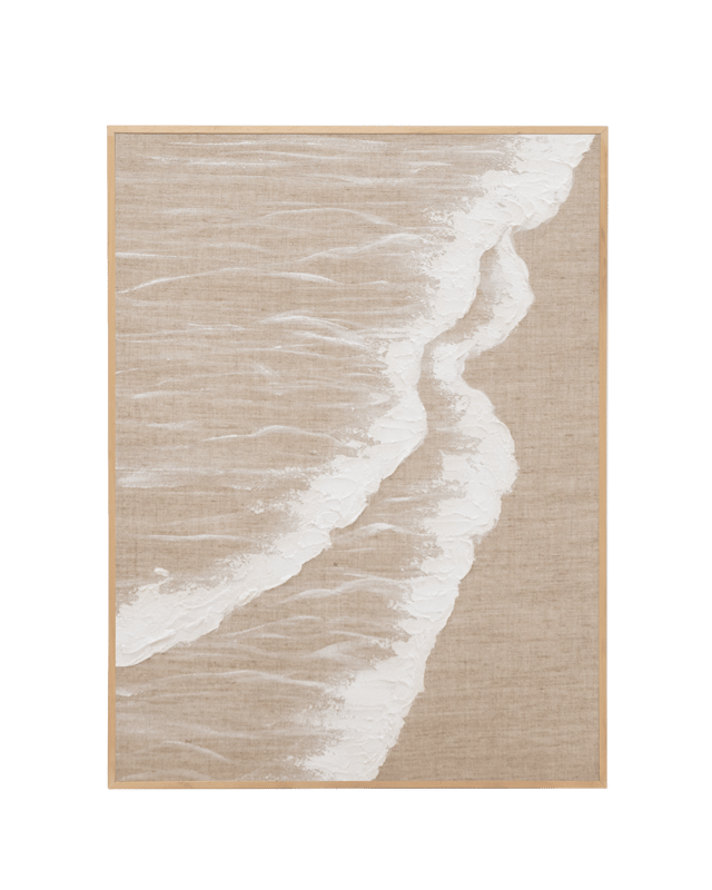 ADRIANA - Tableau décoratif sur toile de lin avec cadre en bois marron foncé peint à la main à la peinture à l'huile 100x80cm - DECOWOOD