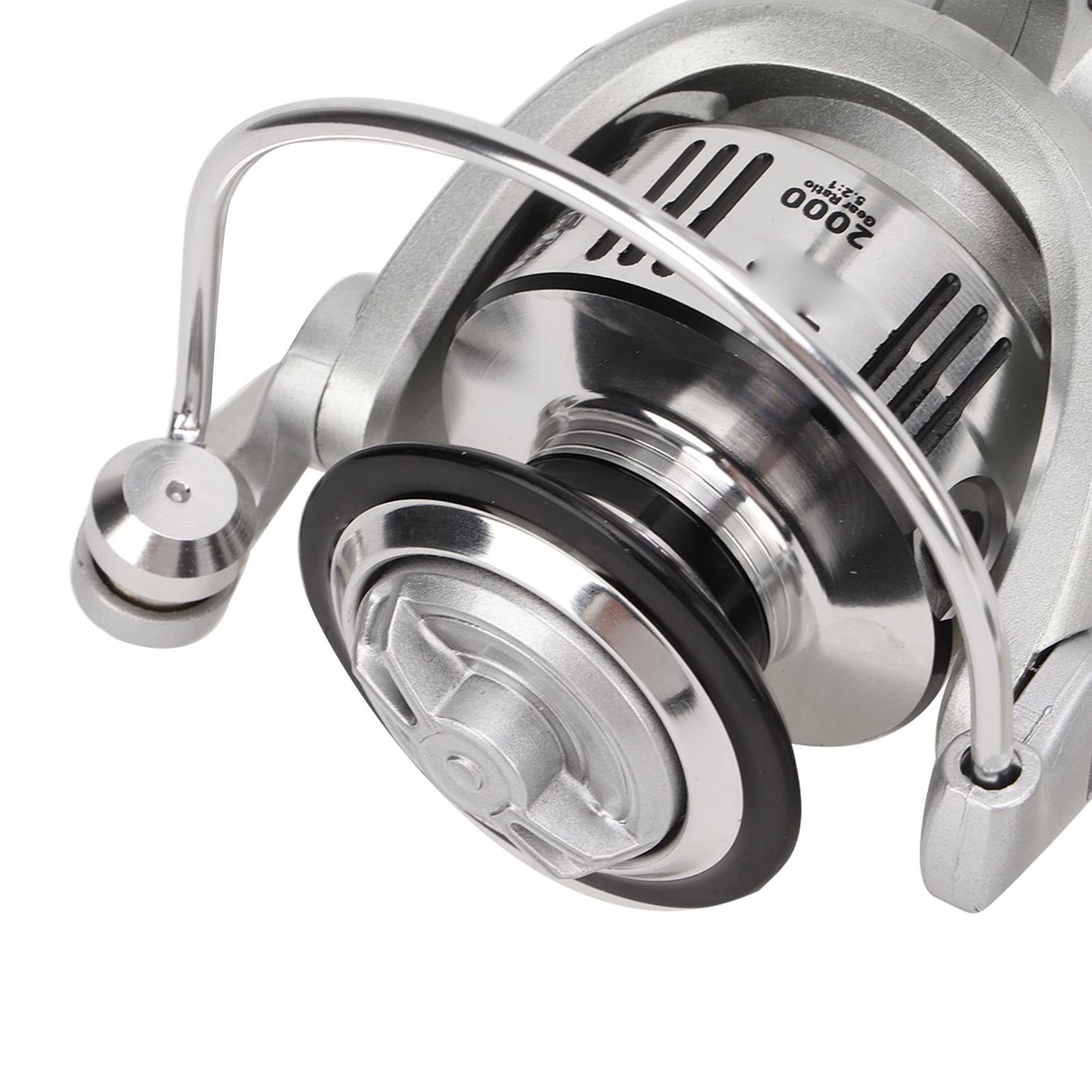 Mulinello con cuscinetto in metallo 13+1BB Canna da mare con lenza da pesca con esca Ruota 5.2:1 Mulinello da pesca con ingranaggio (ZEUS2000) - 9