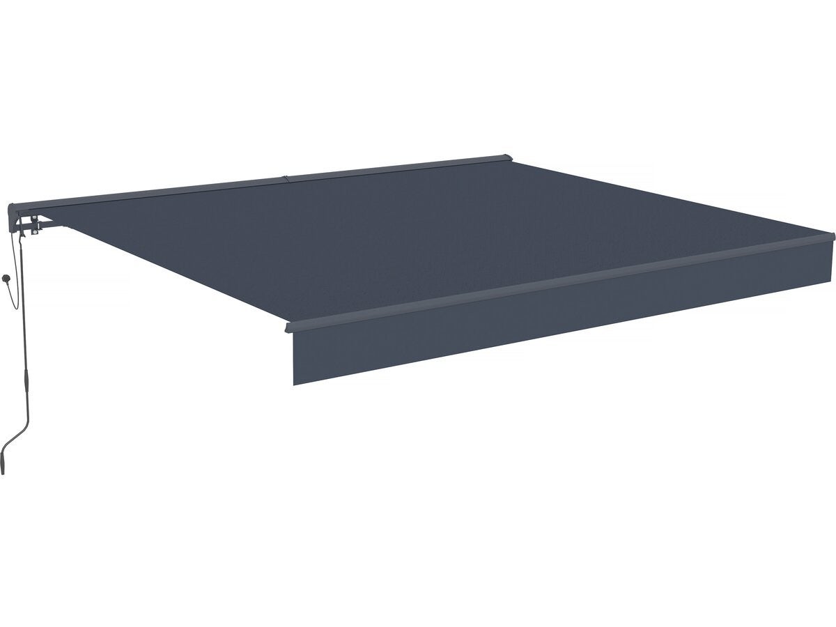 Toldo de aluminio retráctil motorizado ombra 4 4 x 3 m - gris antracita