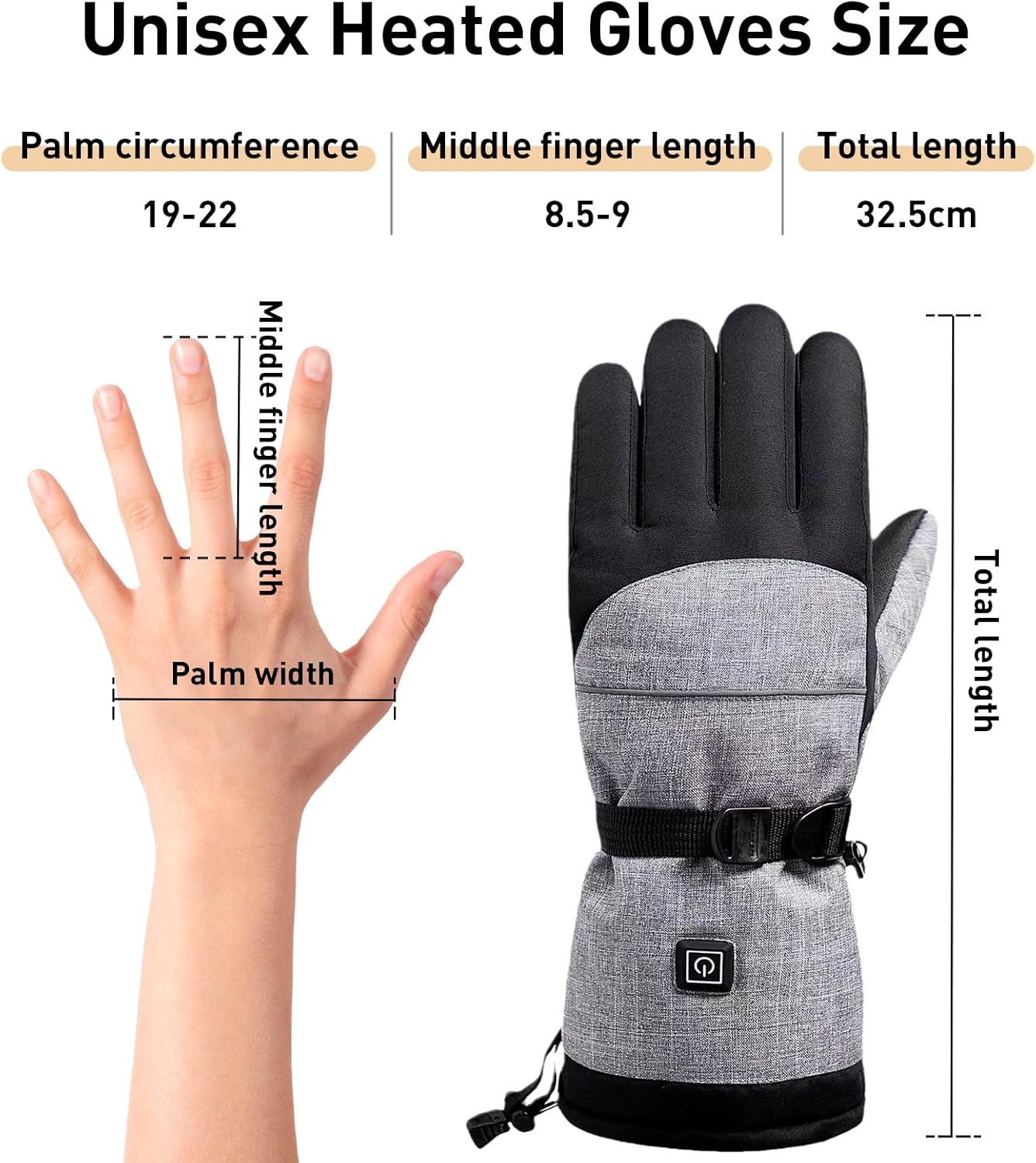 Gants Chauffants Hiver Homme - Batterie Rechargeable 7.4V 5000mAh, 3 Niveaux de Chaleur, Imperméables, Écran Tactile - Pour Ski, Moto, Randonnée - 2