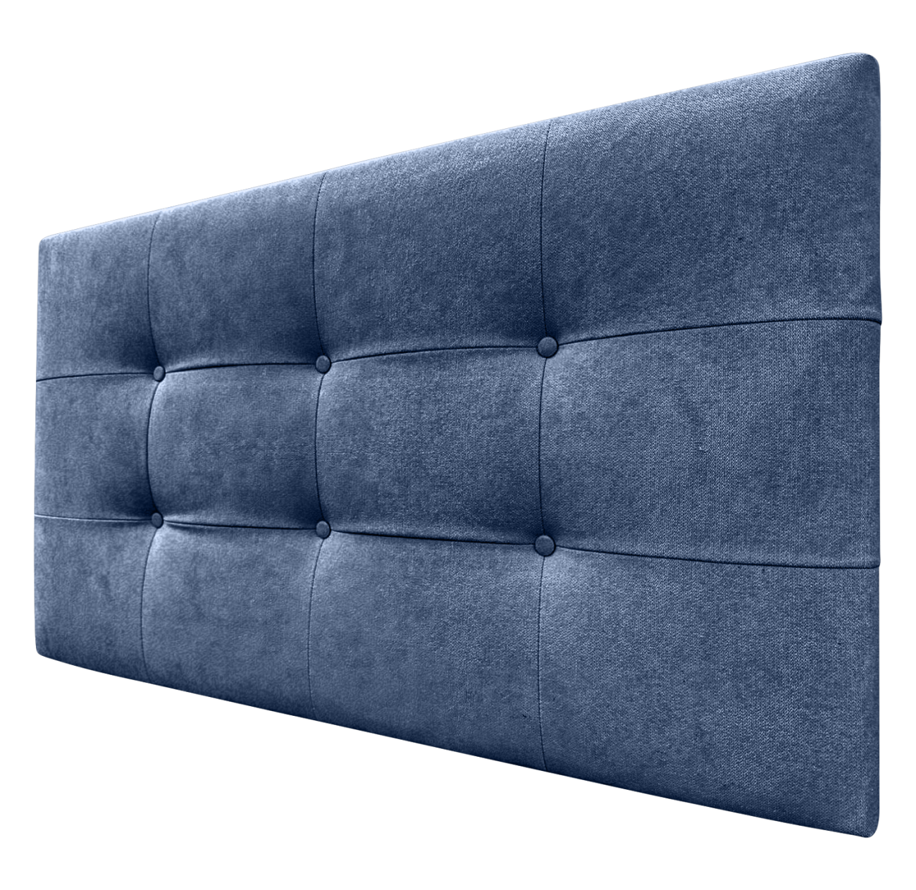 DECORQUALITY Cabecero Cama TEXAS BUTTON DELUXE Cabezal Tapizado en tejido Antimanchas Azul 150*70 CM - 2