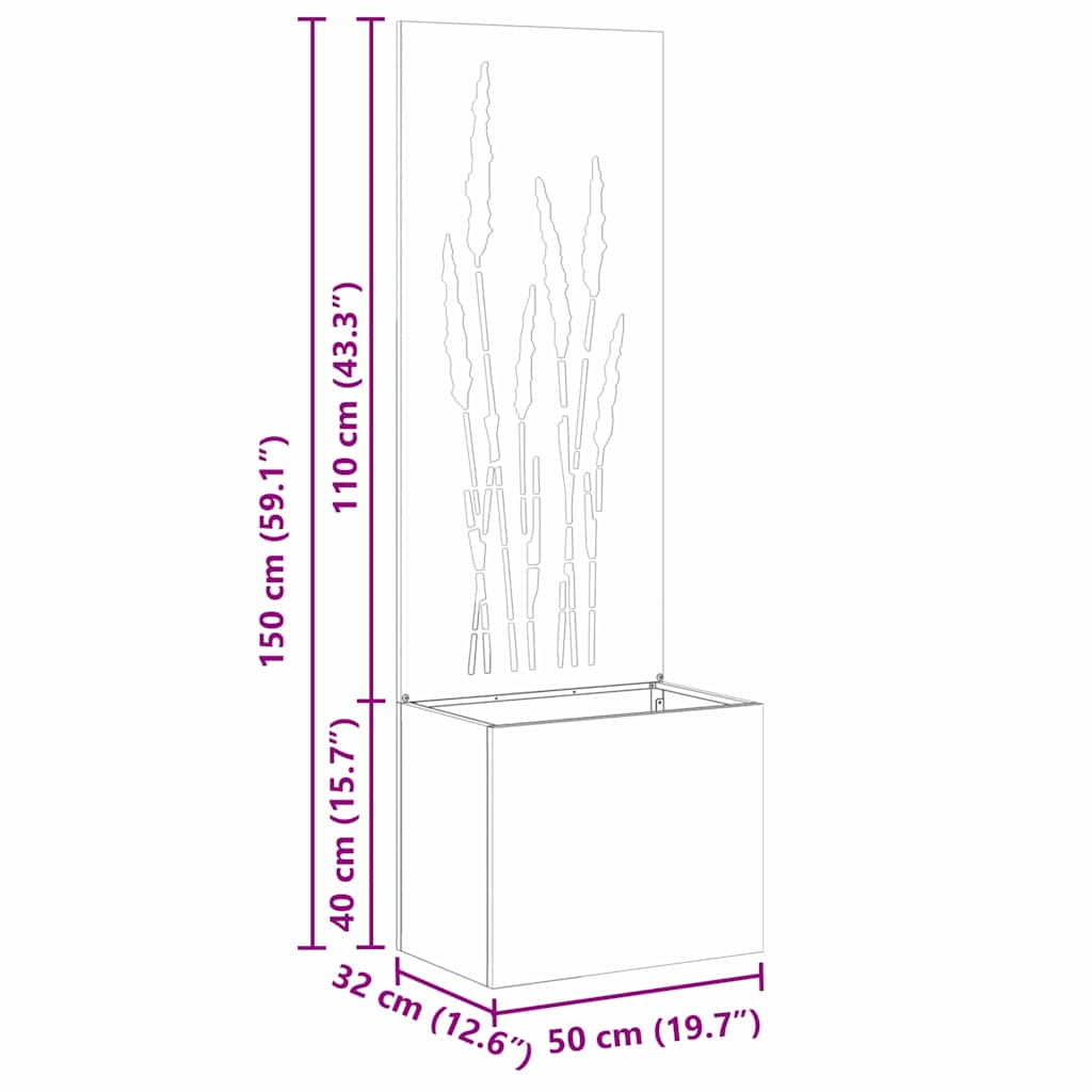 Écran de confidentialité de jardin Anthracite 50 x 150 cm vidaXL - 3