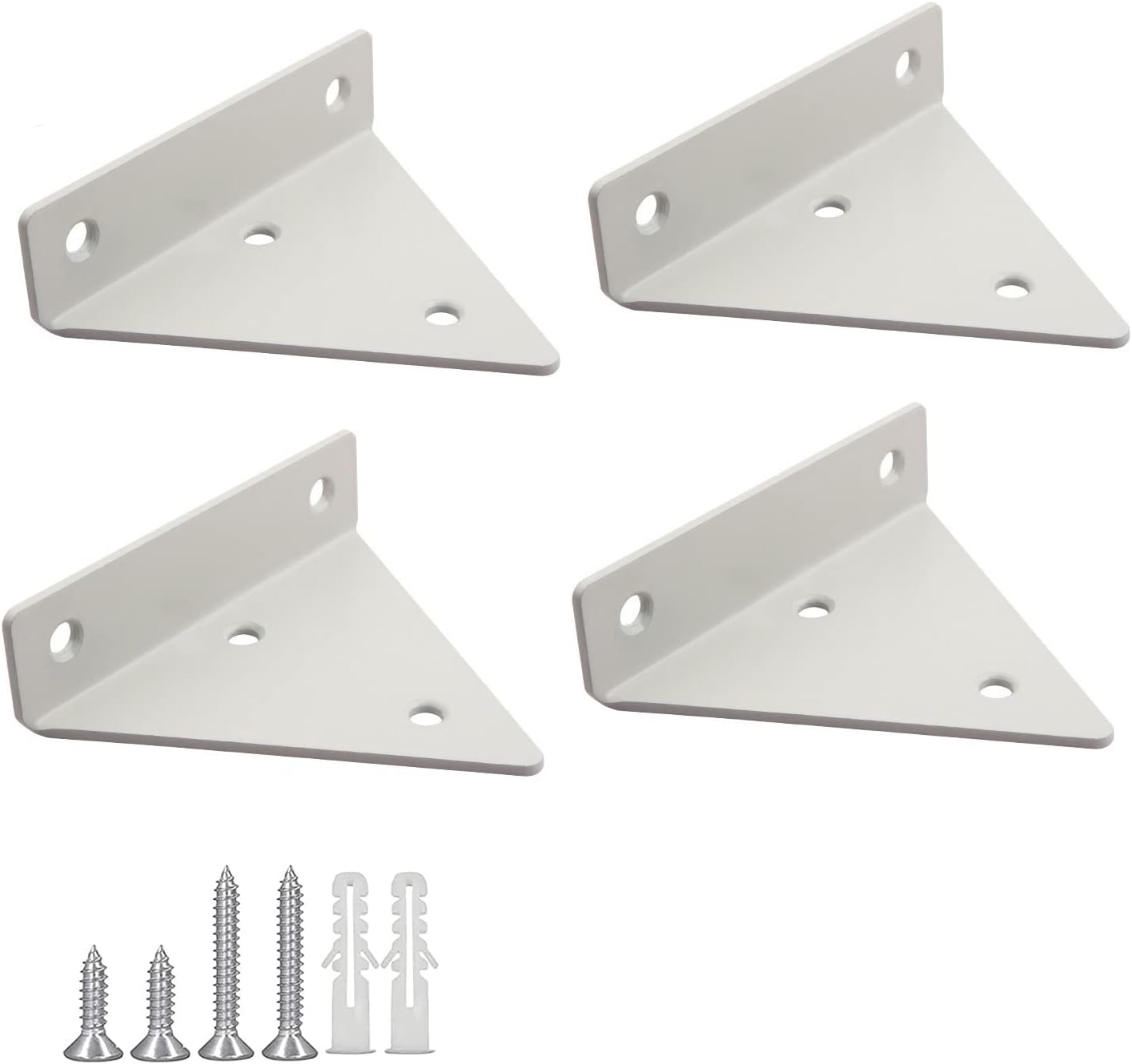 Sztuk, matowoczarne wsporniki półek w kształcie litery L, grubość 5 mm, wsporniki półek, 210 x 100 x 45 mm, stabilne, pływające podpory półek