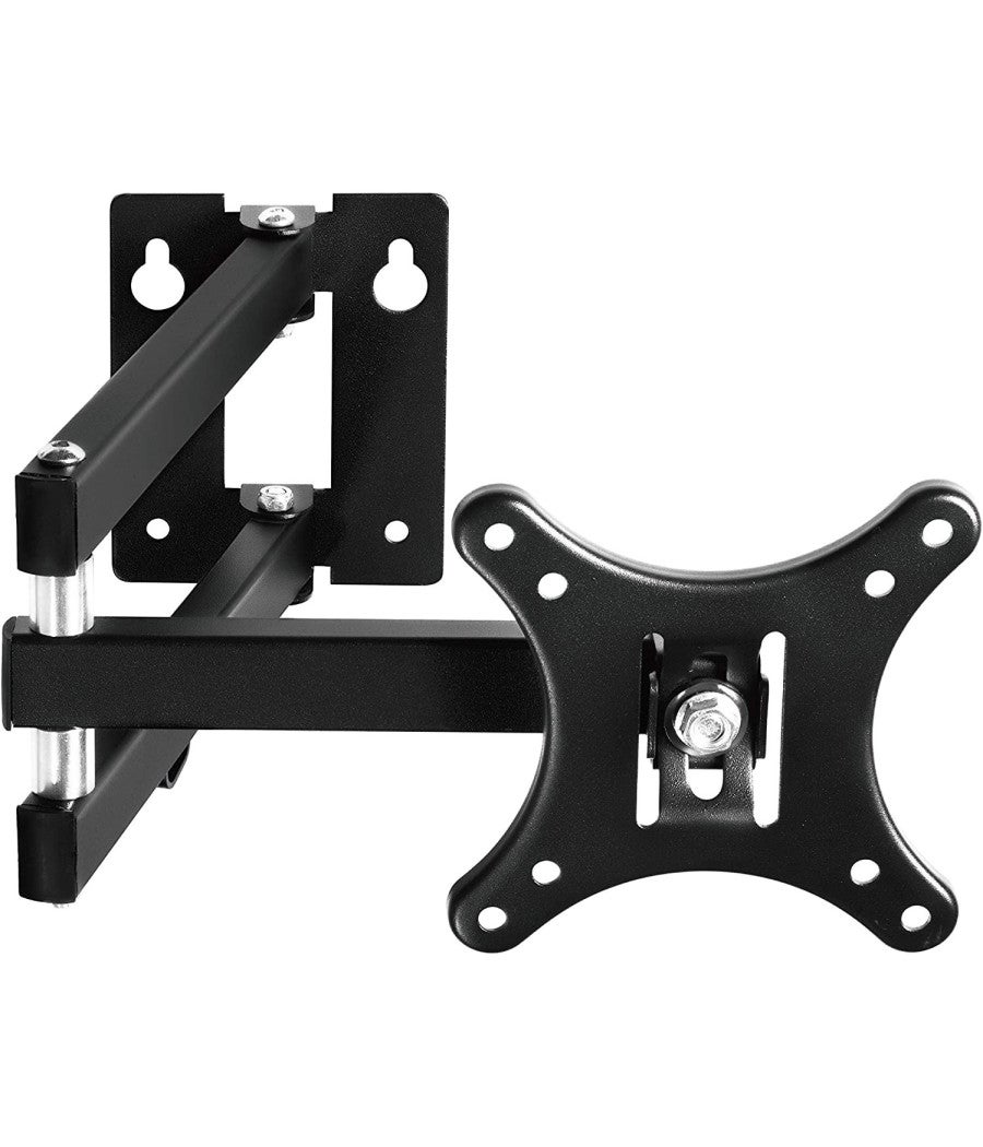 Staffa A Muro Regolabile Per TV E Monitor Da 10 A 32 Pollici | Supporto Con Doppio Snodo E Carico 10kg | VESA 75x75 E 100x100 | Design Compatto