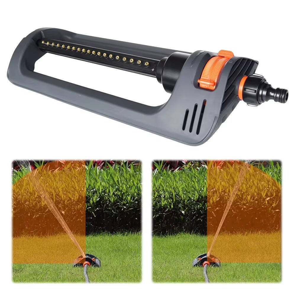 Arroseur automatique à 19 trous à canon droit, arroseur pour jardin et pelouse, arrosage de grande surface, 45 x 15 x 7 cm - 4