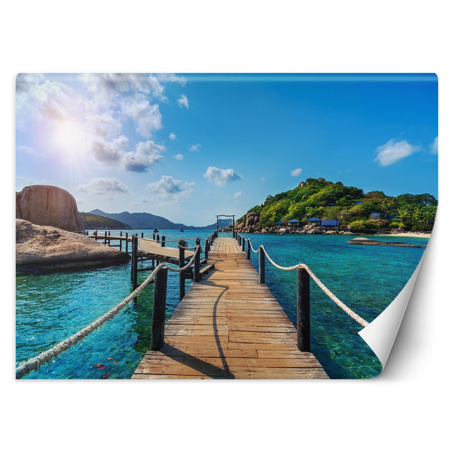Fototapeta, Rropikalna plaża wyspa palmy 400x280