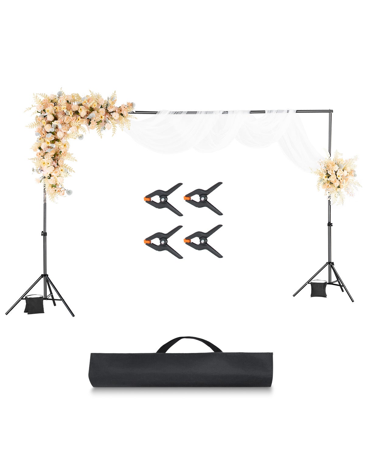 Tło Stojak Tło System Studio Fotograficzne Regulowany 198x300cm VEVOR