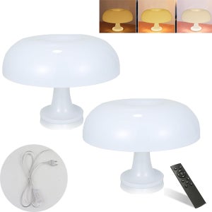 Luce Notturna A LED Di Funghi In Legno In Legno Che Cambia Con Lampada Da Scrivania Ricaricabile In Telecomando, Illuminazione A Letto Multicolore Da 15,76 € | DHgate