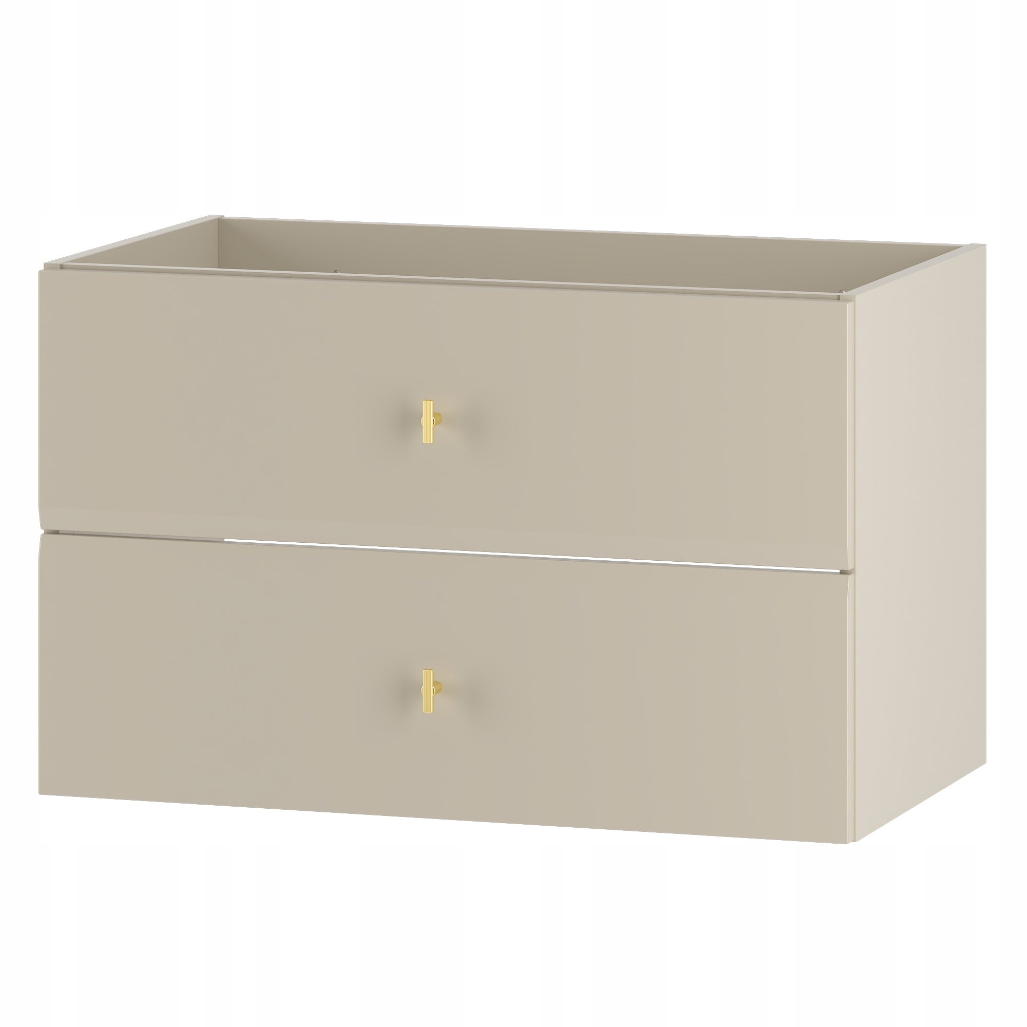 Szafka łazienkowa RAY 80 cm kaszmirowa wisząca MDF matowa 2 szuflady