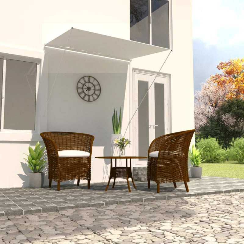 Markiza zwijana, 150 x 150 cm, kremowa vidaXL