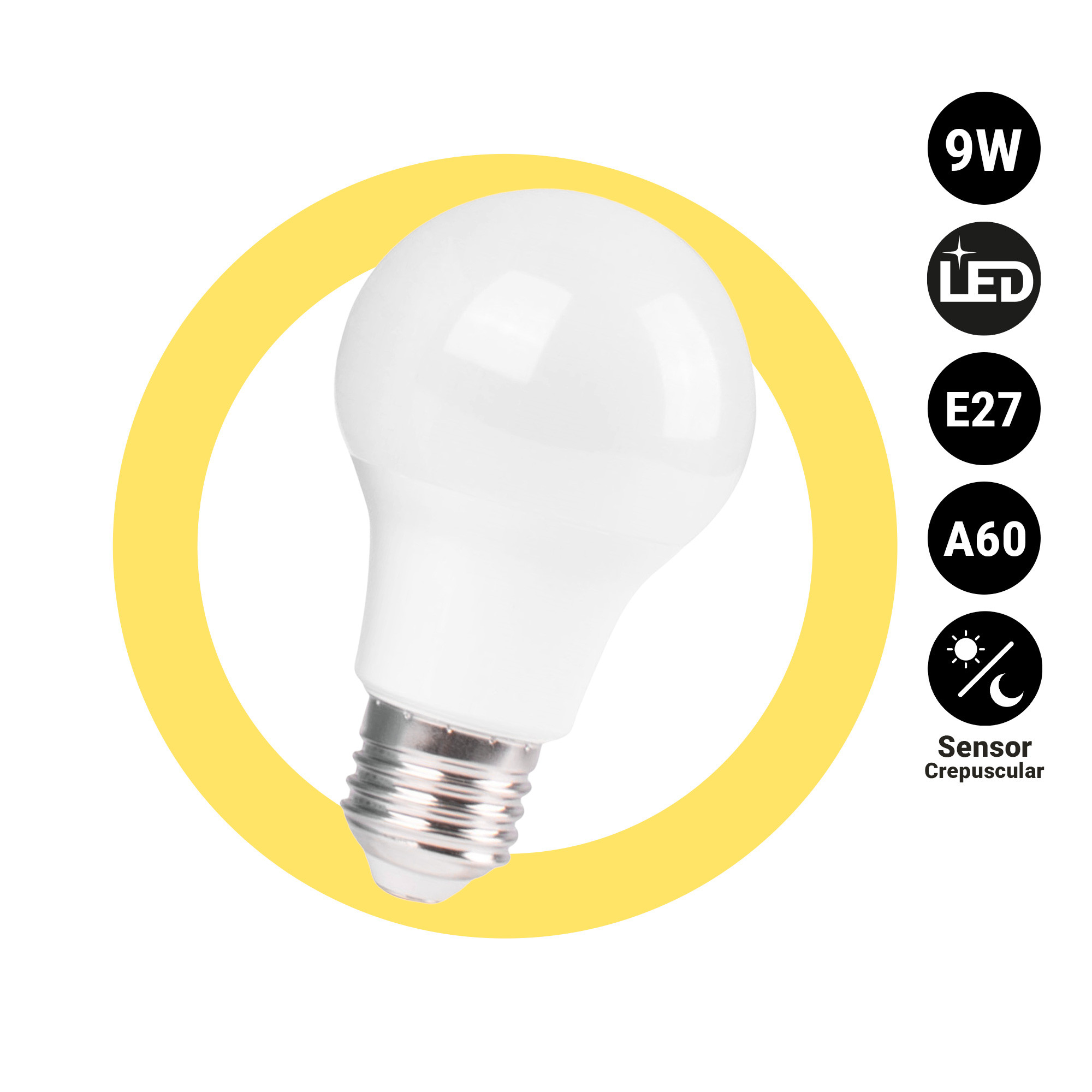 Lampadina Con Sensore, 7W E27 Lampadina LED Con Sensore Crepuscolare Luce Notturna Con Automatico Interno Esterno Bianco Caldo 2700k Illuminazionea Per Veranda Corridoio Patio - Foto 9