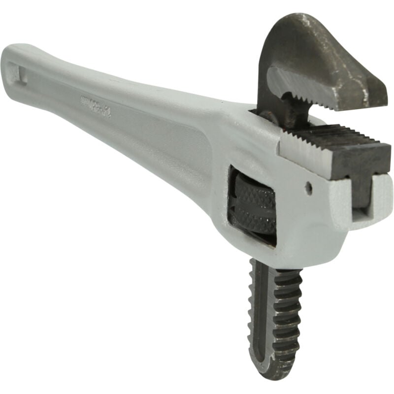 Aluminiowy klucz do rur - Klucz do rur z regulowanym uchwytem prostym - Solidne narzędzie hydrauliczne - Szary, 1 szt., 350 mm
