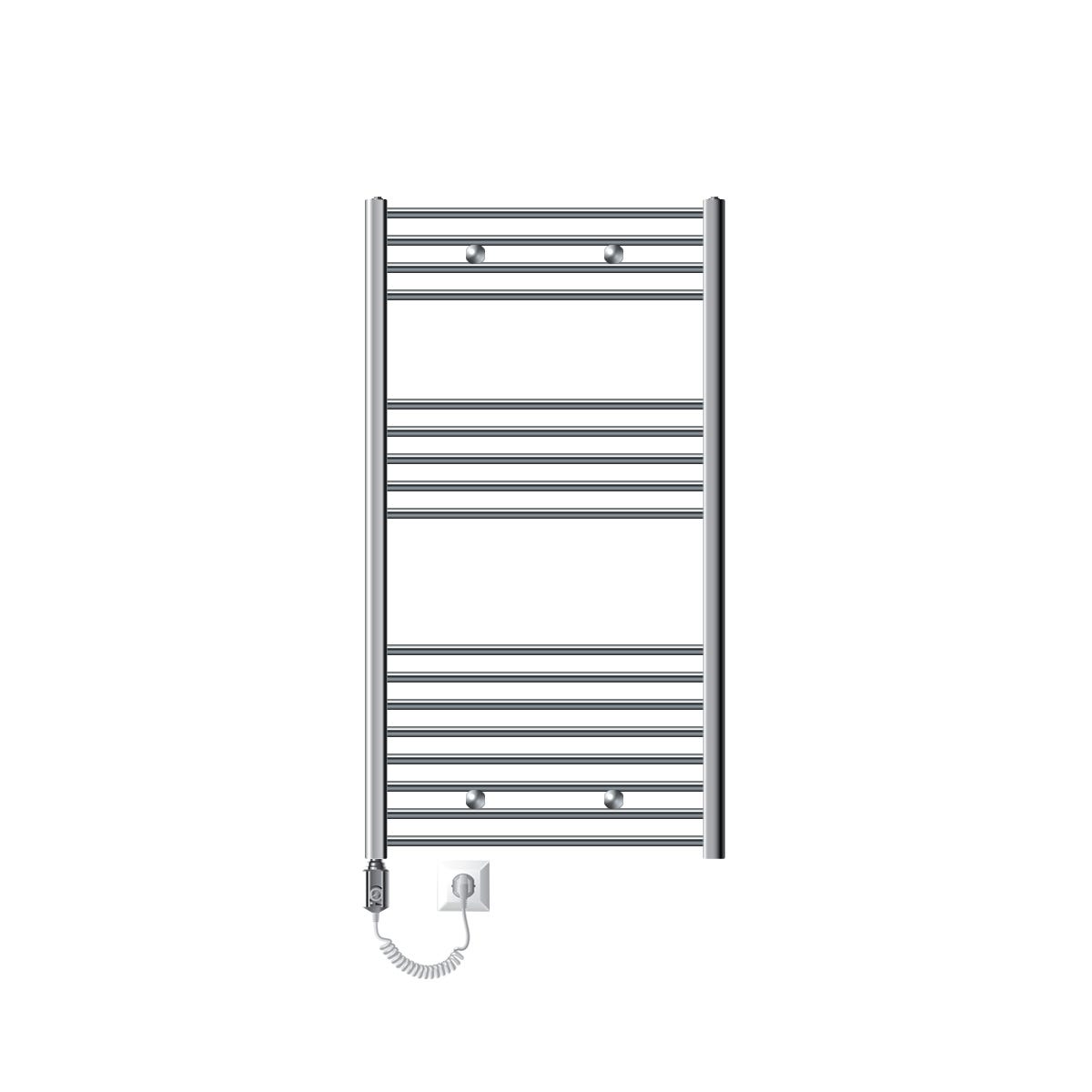 Radiateur Électrique Sèche-Serviettes 900W 600x1200 Mm Anthracite - Sahara