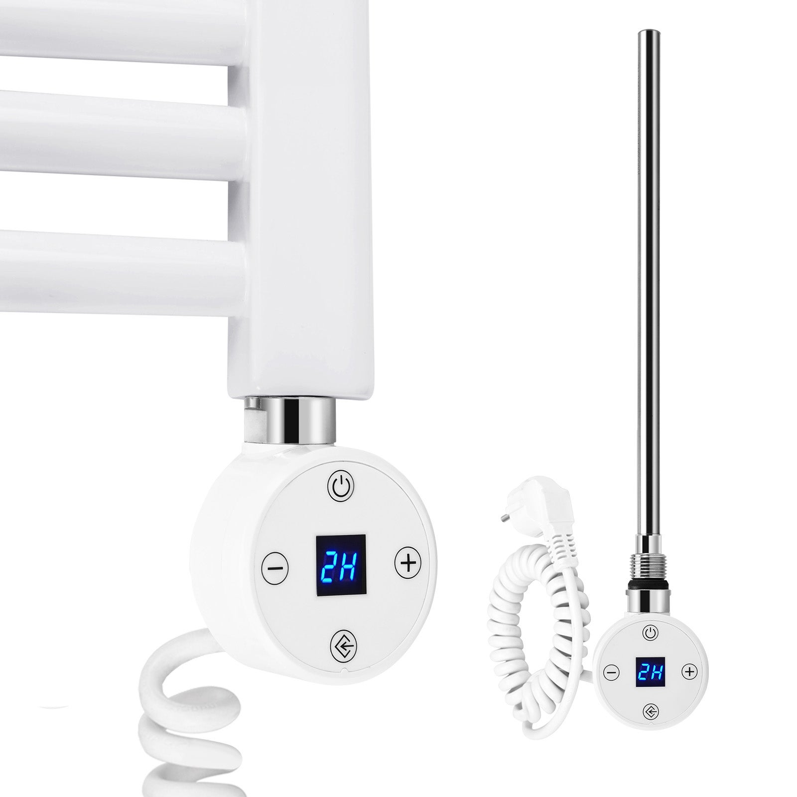 Cartouche Chauffante Électrique 1200W Pour Radiateur Salle De Bain - Thermostat Et Minuterie
