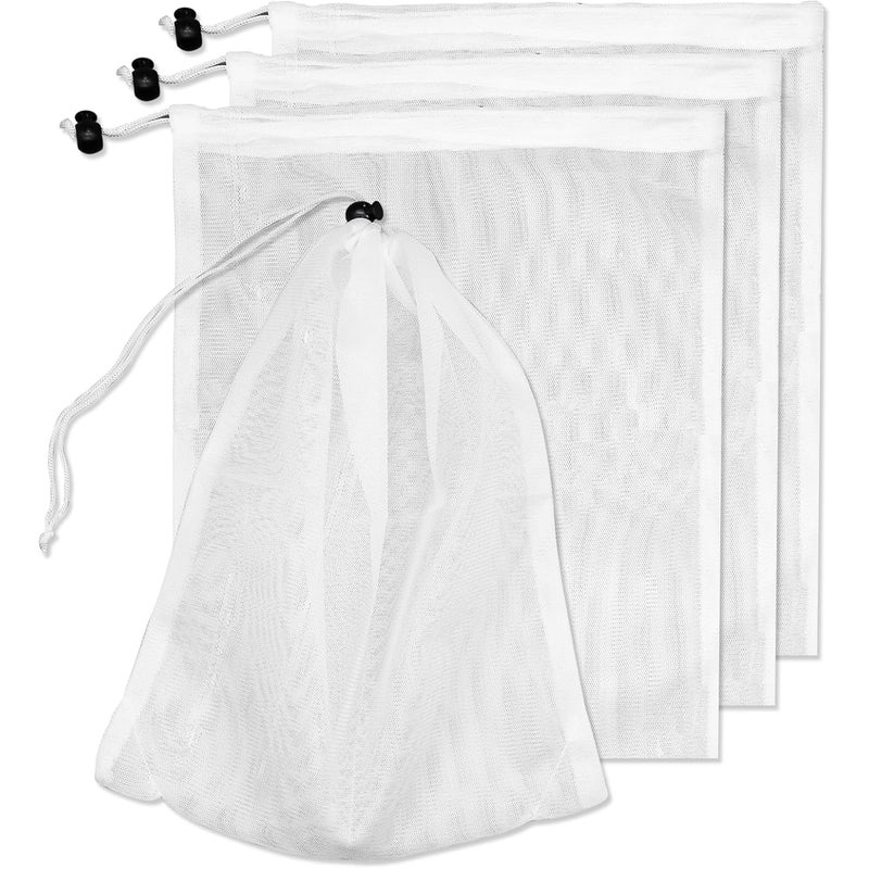 Opakowanie 4 worków siatkowych do odkurzacza basenowego, drobna siatka do odkurzacza basenowego z blokadą przewodu