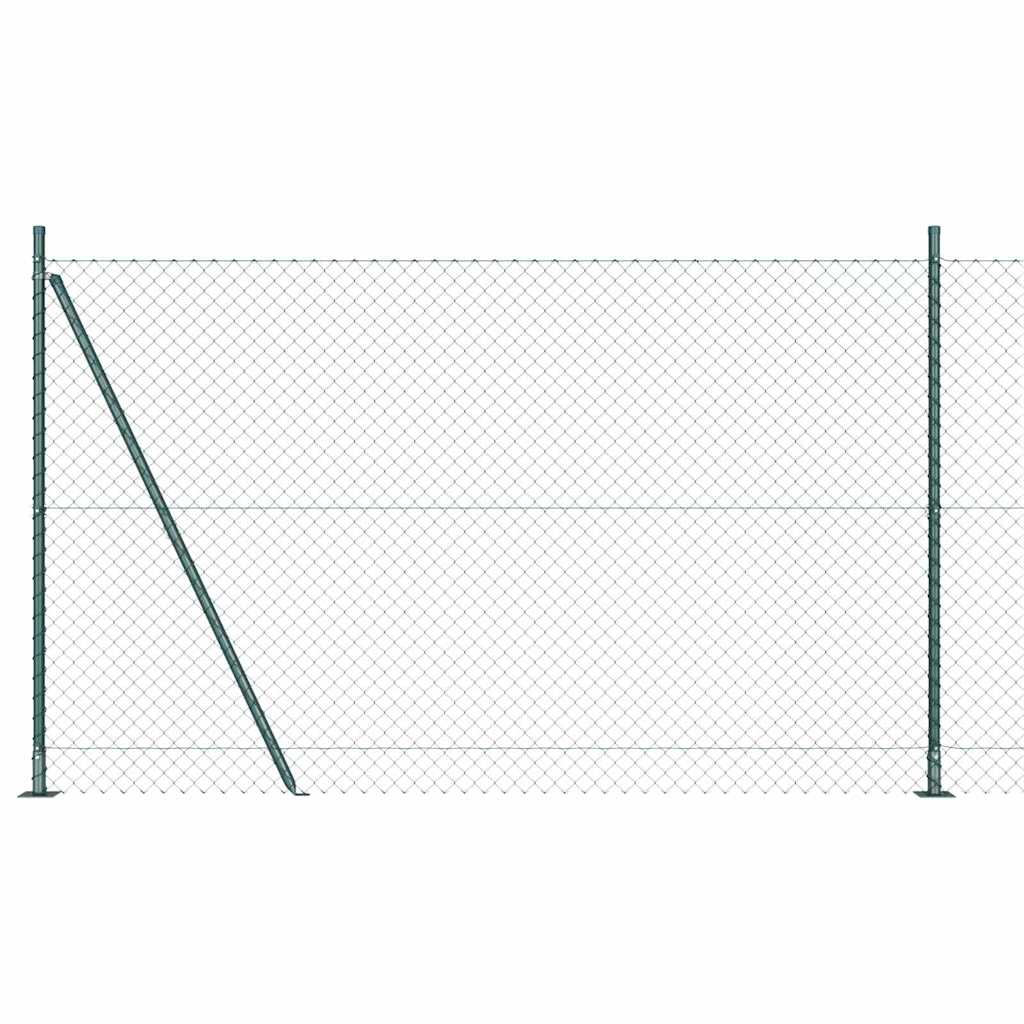 Słupek ogrodzeniowy. Zielony 10 x 1,4 m (siatka 40 x 40 mm) vidaXL
