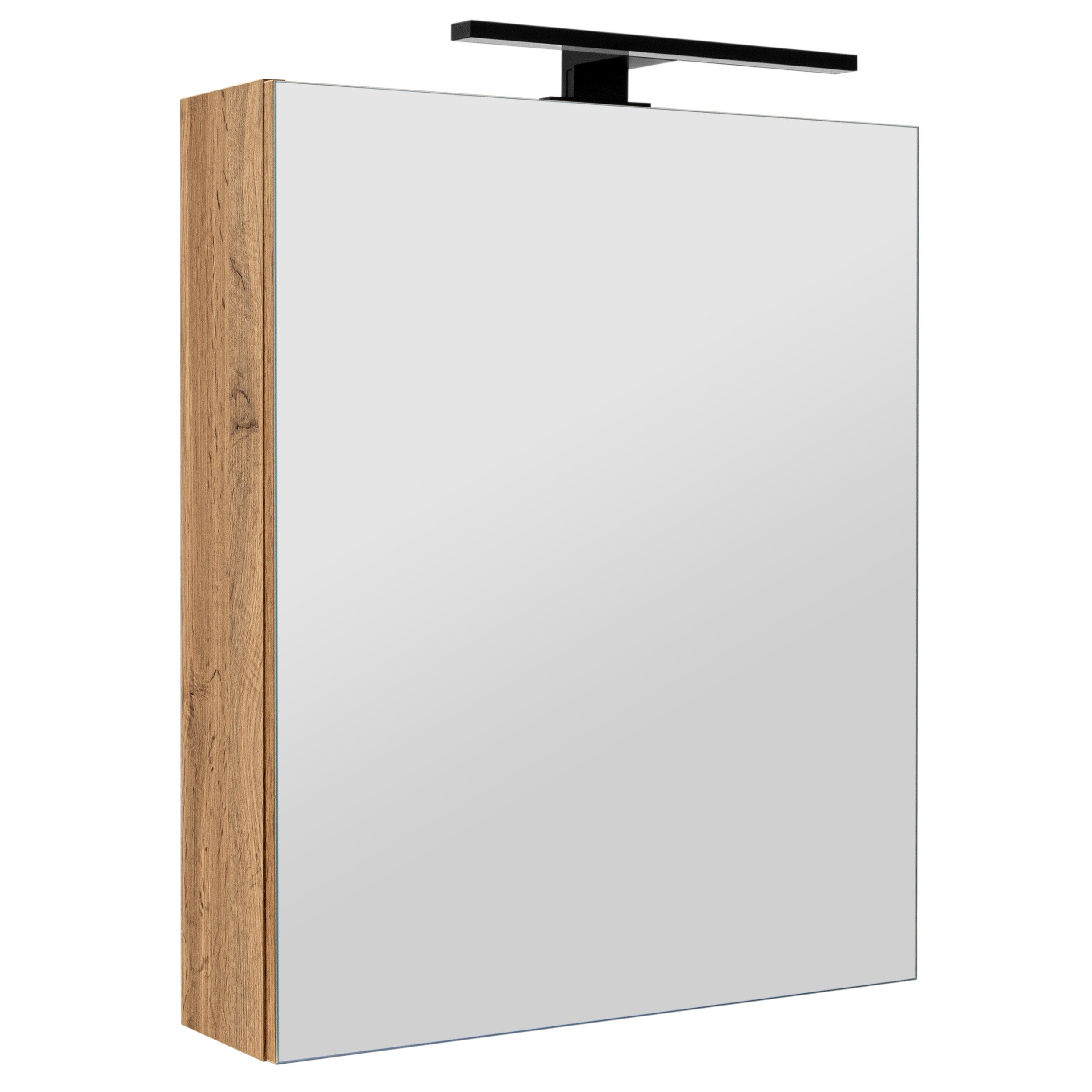 Szafka łazienkowa z lustrem oświetleniem lampką led lustrzana wisząca 50 cm