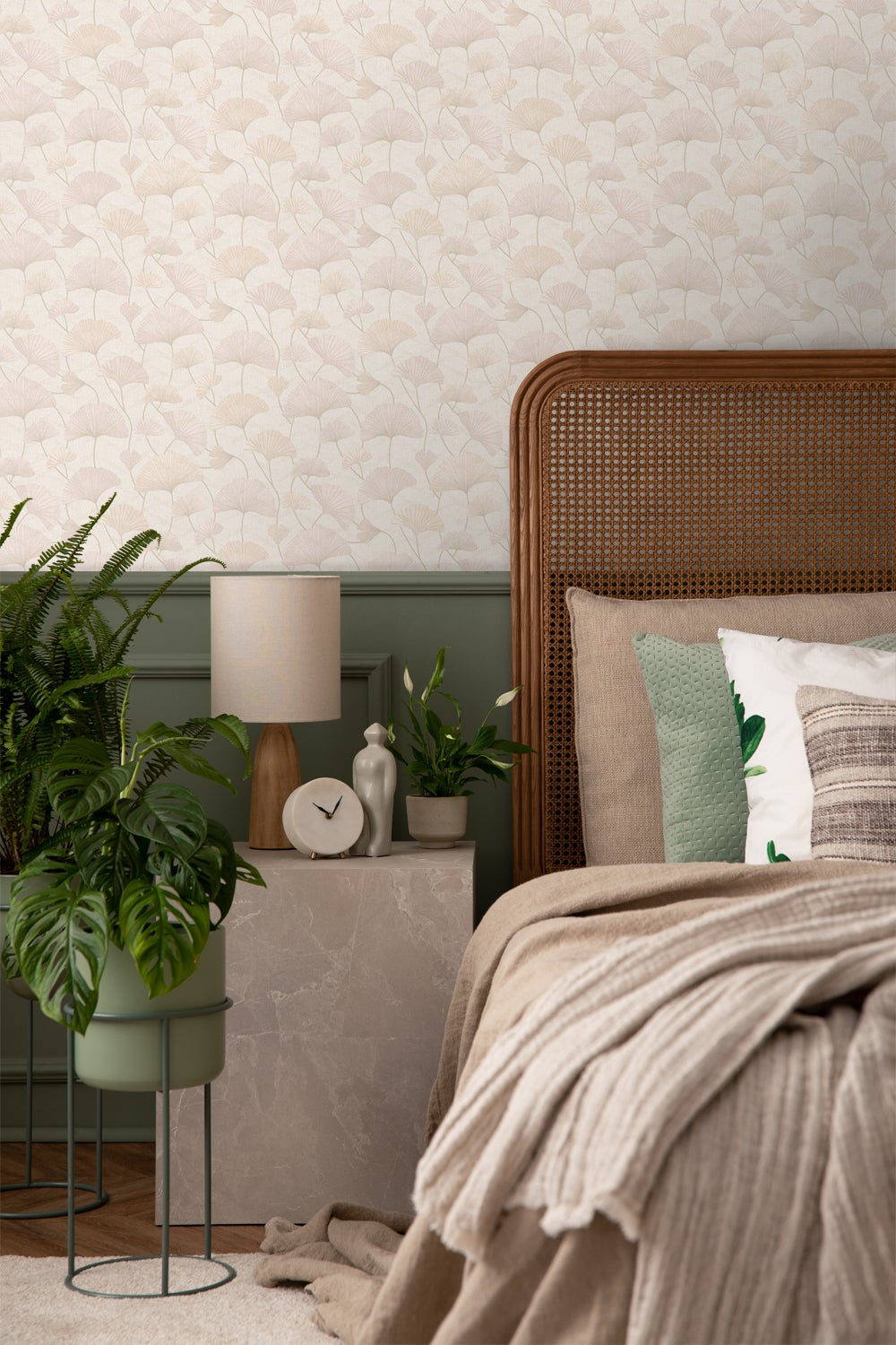 Papier peint feuilles de ginkgo rose - 53 cm x 10.05 m - Borastapeter - 5