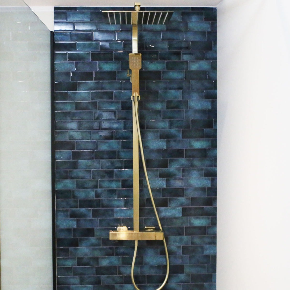 Colonne de douche thermostatique ESSEBAGNO Quartos Or brossé - 7