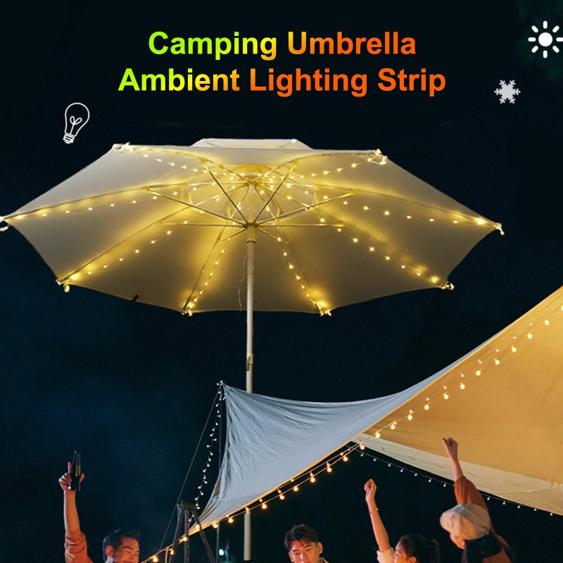 Lumières de Parasol LED, Guirlandes en Cuir LED, Lumières Multicolores, Déco Fêtes, Lumières de Tente - 5
