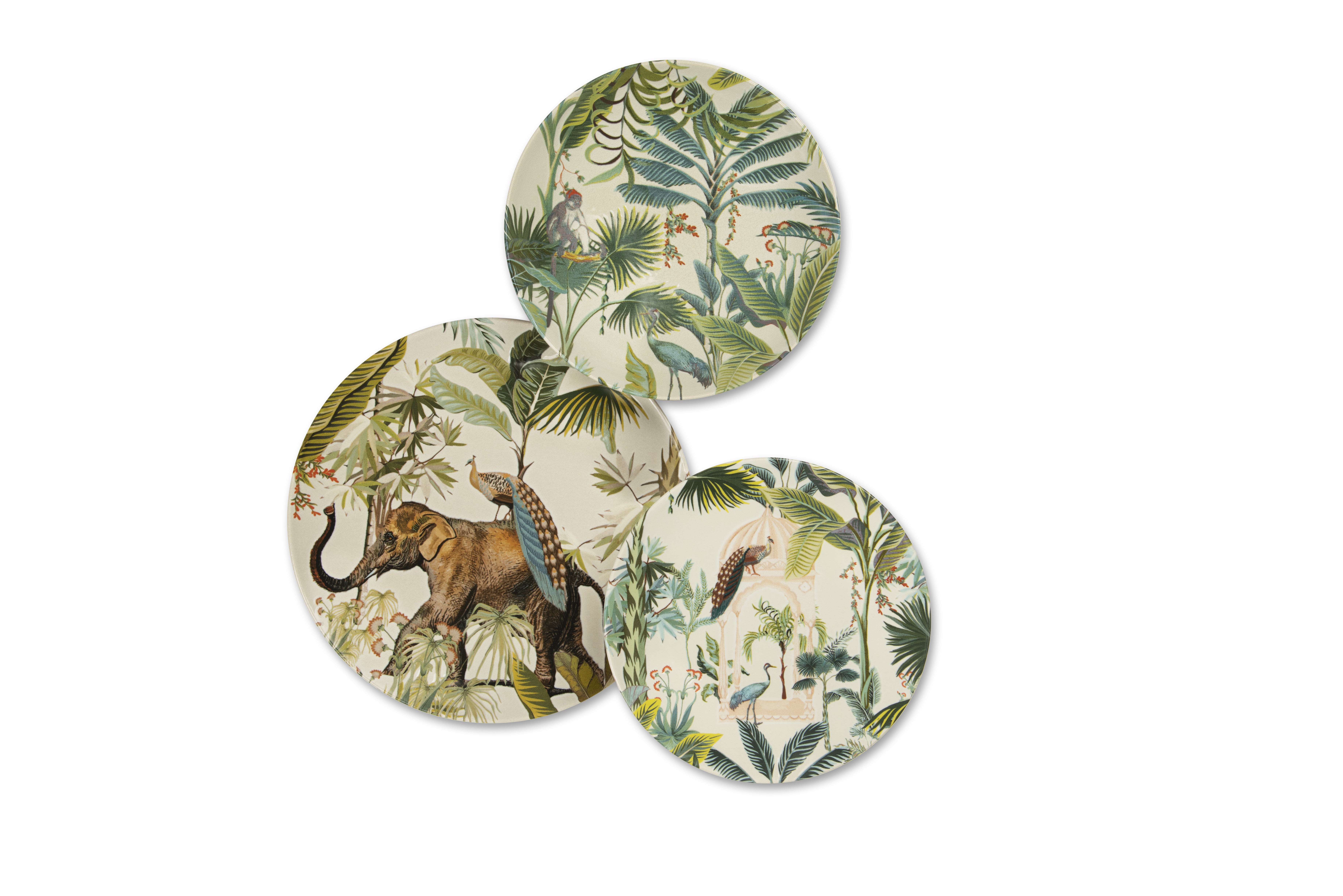 Servizio Tavola Excelsa Peacock - 18 Pezzi In Porcellana, Design Pavone - Foto 9