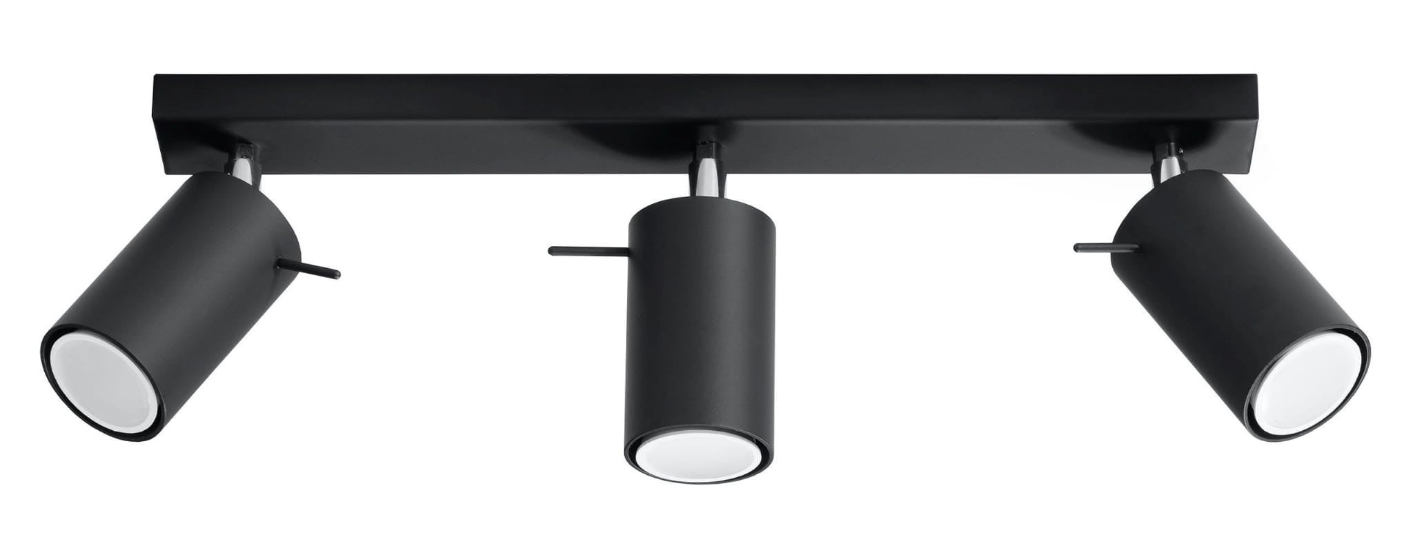 Reflektor sufitowy spot natynkowy Ring listwa czarny-chromowany 3xGU10x40W wym: 45 x 8 cm metal Sollux Lighting