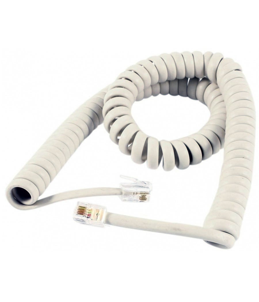 Glowster Cavo telefonico a spirale, 3 m, bianco Glowster Cavo telefonico a spirale, 3 m, bianco