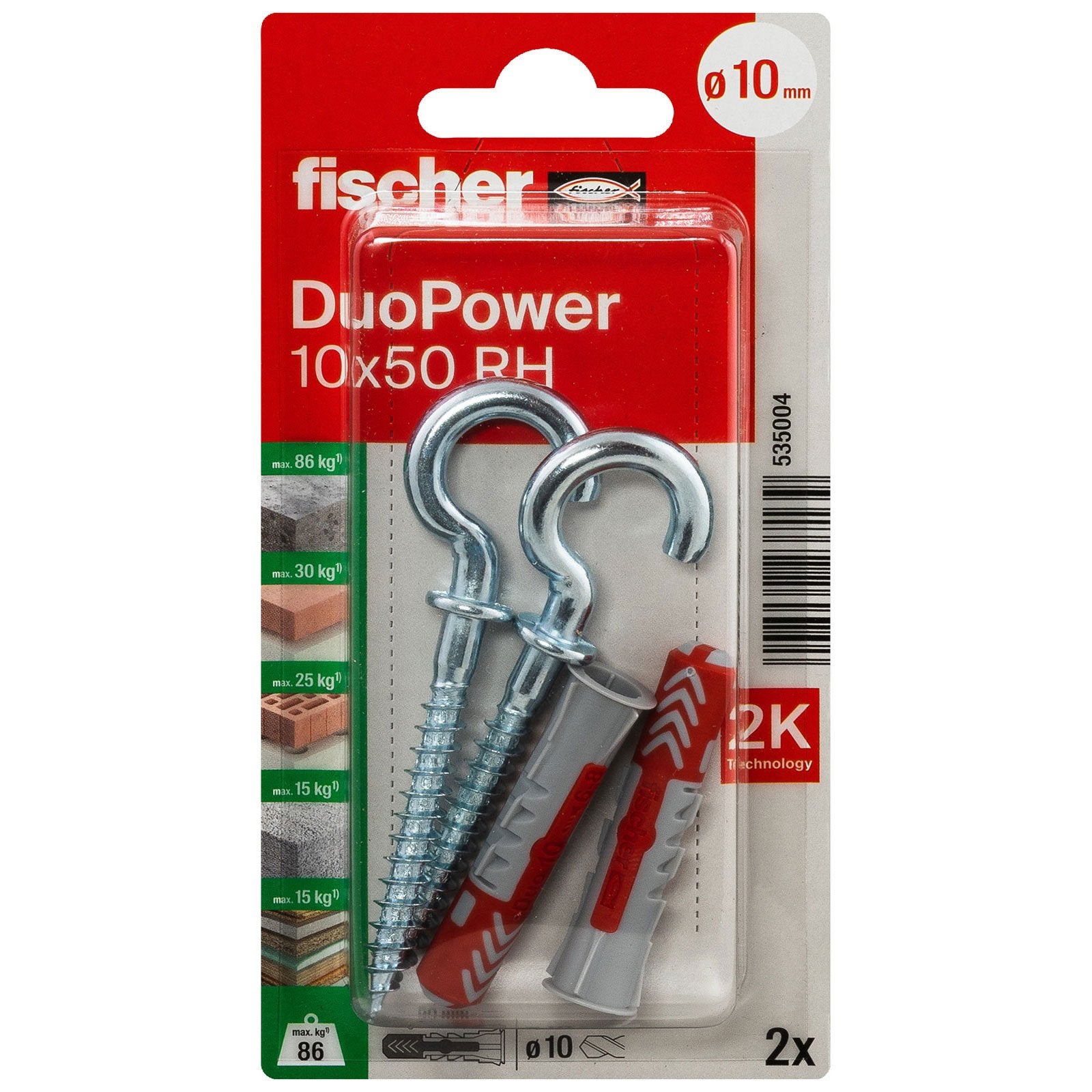 Chevilles bi-matière Duopower + crochet FISCHER - 5