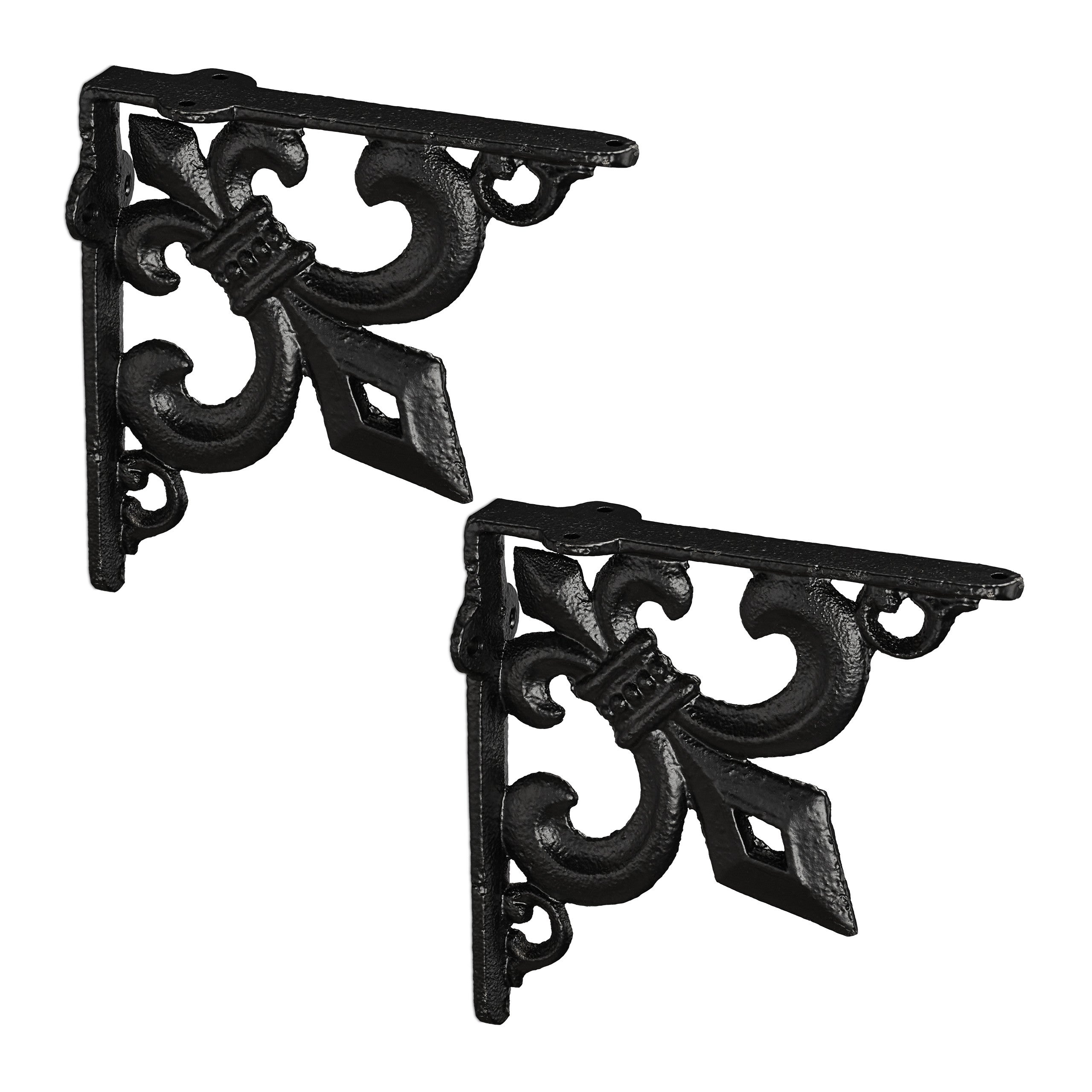 Achla Designs Staffe Per Fioriere 20,3 Cm (Coppia) - Supporto In Metallo Nero Con Viti Incluse - 4