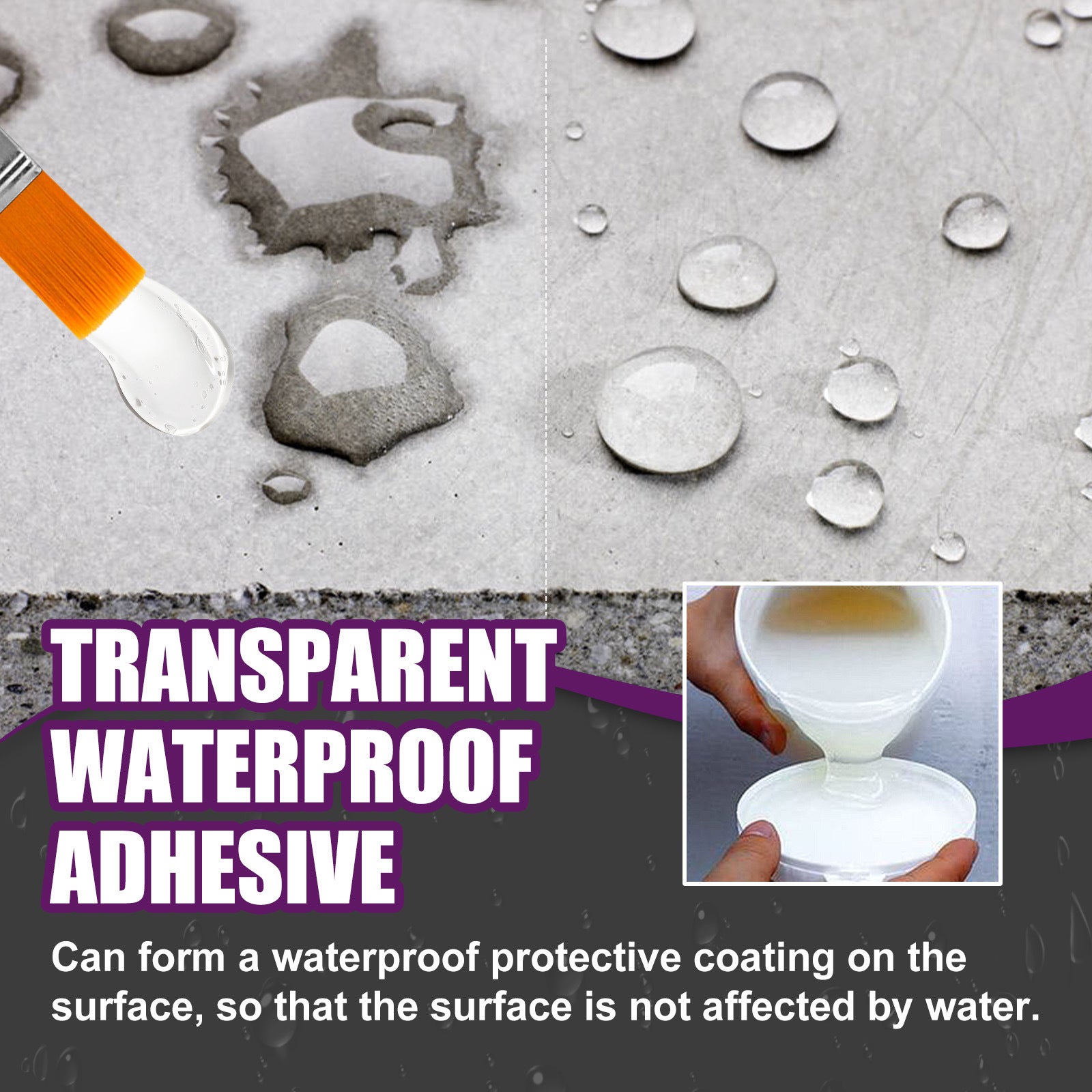 1 botella de 150 g de sellador transparente, impermeable y a prueba de fugas, para cocinas interiores - 3