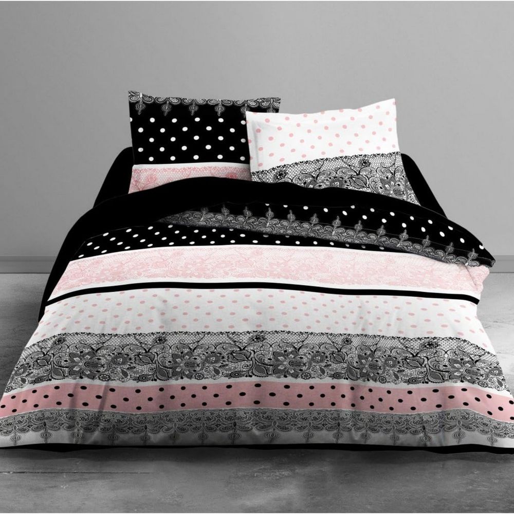 Housse De Couette 240x220 Ethnique Losange + 2 Taies Coton 42 Fils