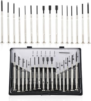 Lot De 11 Tournevis De Précision Mini - 6 Tailles Plat Et Philips Pour Lunettes, Montre, Vélo