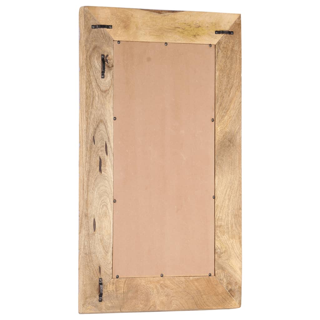 Miroir Mural En Manguier Massif Sculpté Main – 80x50x2,6 Cm – VidaXL, Neuf