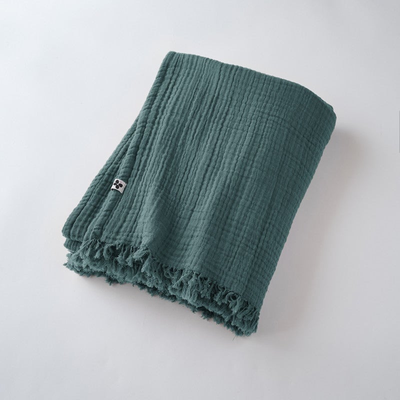 Plaid à franges 